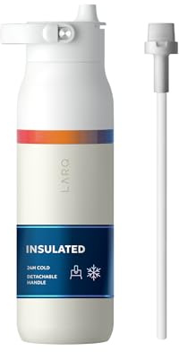 LARQ Borraccia Termica Swig Top 1 Litro | Acciaio Inox 18/8 | Sottovuoto 24h | Tappo Magnetico Anti-Perdite | Manico Rimovibile | Senza BPA | Per Sport, Palestra e Viaggi