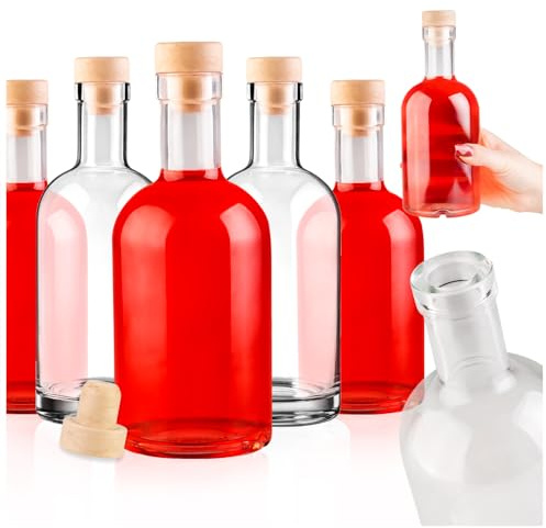 SUPERBUTELKI.PL Bottiglie da Riempire - Bottiglie per Liquori da Riempire in Vetro - Bottiglie di Vetro con Tappo a Vite (500 x 20)