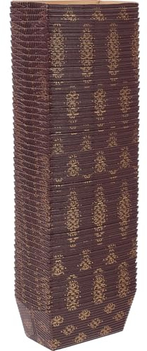 ULTECHNOVO Moldes De Papel Para Pan Rectangular Pequeño 50 Pcs Papel Kraft Resistente Antiadherente Para Hornear Pan y Pastelería Uso Profesional En Hogar y Repostería