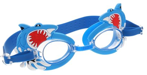 MAGICLULU Lunettes de Natation pour Garçon et Filles Anti-Buée Motif Requin Bleu Silicone Doux Étanches Sangle Ajustable Protection Optimale pour Piscine et Activités Aquatiques