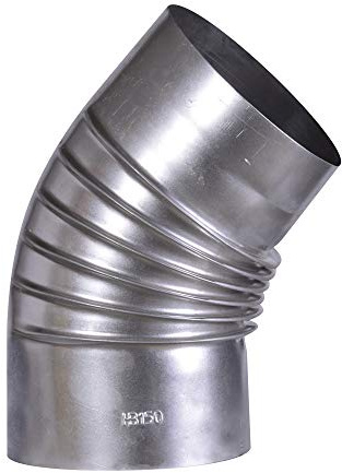 FIREFIX A150/B4 FAL Bogen 45°, starr, ø 150 mm - Ofenrohre aus Stahlblech, 0,6 mm stark, konisch einsteckbar, Längen lasergeschweißt