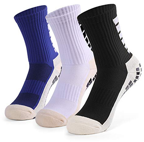 Lixada Rutschfeste Socken, 1 Paar/3 Paar, atmungsaktiv, verschleißfest, Sportsocken für Fußball/Basketball/Laufen/Wandern