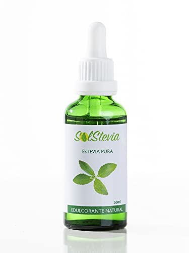 Solstevia Stevia líquida pura 100 natural Amargor extraído de forma mecánica de la planta estevia Vegano y no OGM Edulcorante natural, sustituto del azúcar Sin calorías