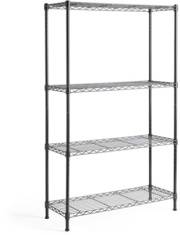 VonHaus Garage Shelving Units - Adjustable 4-Tier Wire Racking for Storage - Powder Coated Garage Shelves, Suitable as Pantry Shelves or as Greenhouse Shelving - Metal Wire Storage for Home