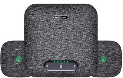 Matosio Octopus Pro Konferenzlautsprecher mit Mikrofon Bluetooth und USB, integriertes Mikrofon mit 2 Erweiterungsmikrofonen, Sprachaufnahme 8 Meter, kompatibel mit Zoom/MS Teams & mehr