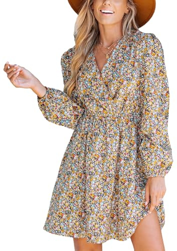 CUPSHE Vestido largo maxi de verano para mujer con cuello halter, diseño envolvente, floral, con recortes, smock, ajustado, talla de playa, vestido de vacaciones, longitud maxi, Negro , M