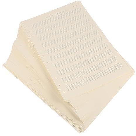 NUOBESTY Leere Notenblätter 100 Blatt 3 Mm Zeilenabstand Notenmanuskript-notizbuch-nachfüllung