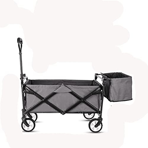 Gartenwagen, Garten-Kinderwagen, zusammenklappbar, tragbar, für den Außenbereich, Einkaufen, Zuhause, Anhänger, Sackkarre, Wildcamp, Handzugwagen (Camouflage) (grau)