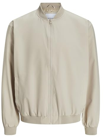 JACK & JONES Veste Bomber Bombers Anti-Froid Baseball Poignets côtelés Moonbeam M Moonbeam M