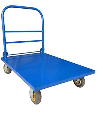 Schubkarren auf Rädern, faltbar, schwere Handkarren, hohe Tragfähigkeit, geräuscharm und elastisch, für Plattformwagen in Lagerfabriken (Größe: 100 x 70 x 91 cm)