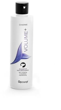 Record Charme Volume+ Shampoo Volumizzante per Cani, Elasticizza e dona Lucentezza. Shampoo professionale per cani con Cheratina, Collagene e Estratto di Ginseng, Made in Italy da 250ml