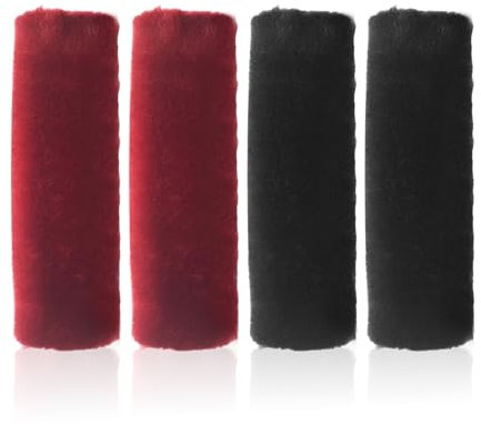 2 pares de fundas para cinturón de seguridad, fundas para cinturón de seguridad, almohadillas de felpa para el cinturón de seguridad, para el interior del coche