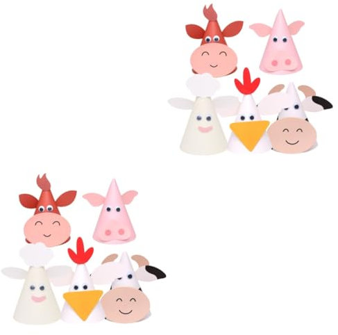 TOYANDONA 10stücke Teiliges Niedlicher Tier-geburtstagsmützen Für Mädchen Zufällige Designs Für Festlichkeiten Kostümpartys Und Bunte Kreative Kopfbedeckungen Für Unvergessliche