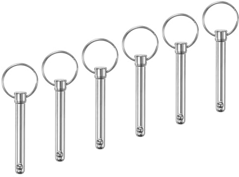 M METERXITY 6er-Pack Schnellspannstifte, 5/16 [8mm] Durchmesser, 1,85 [47mm] Verwendungslänge Bimini Top Stift für Schiffbau/Anhänger, 2,17 [55mm] Gesamtlänge Kohlenstoffstahl-Stifte