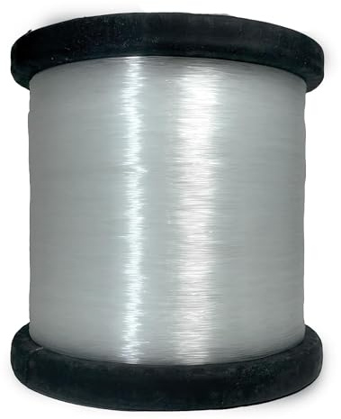 Hilo de Nylon Transparente (1mm), Cuerda Fina de Plástico, Hilo de Pescar, Hilo de Abalorios para Fabricación de Joyas, Pulseras, Collares y Otras Manualidades, (Transparente 2, 1mm)