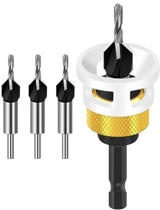 LOVIVER Senker-Bit-Set, Stufenbohrer mit einstellbarer Tiefe für die Holzbearbeitung