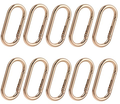 XCSJ 10pcs Karabiner Rund 49mm Sehr Robust Zinklegierung Groß Karabiner Ring Karabinerhaken Rund Karabiner Ring O Ring Runde Karabiner für Schlüsselanhänger, Tasche, Schmuck, DIY Handwerk