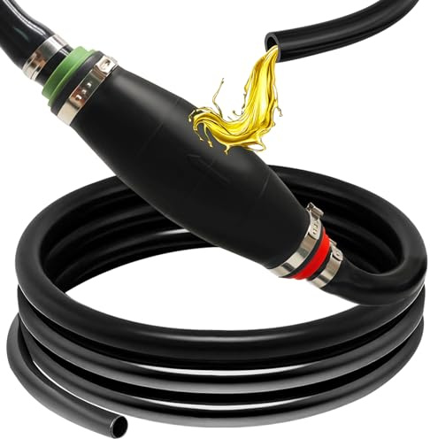 Syphonpumpe Pumpe Benzin Benzinpumpe All-Gummi Öl Manuelle Pumpe Wasser mit 2M SchlauchHandpumpe für Flüssigkeiten Wasser, Diesel, Handpumpe Wasser für Autos, Boote, Aquarien, Tanks