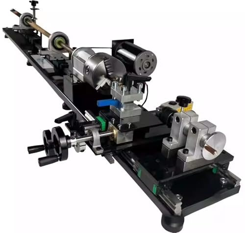 450W Billiard Pool Cue Lathe Machine Single Rail Single Chuck Mini Lathe,0-2800RPM Billiard Rod Repair Machine Kit, Straightening, Polishing, Tailstock, Pool Stick Accessories