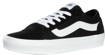 Vans Men's Vero LS Shoe - Casual Low-Top Sneakers for Fashion, Work & Walking. Suede/Canvas Black/White. 10