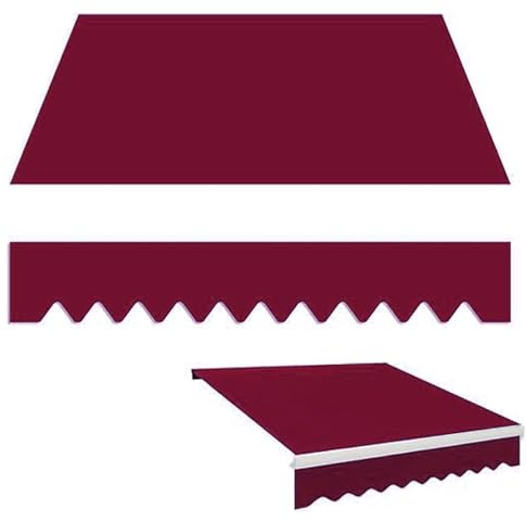 Tendone Superiore Parasole (Telaio Non Incluso), Tenda a Bracci Estensibili, Teli per Gazebo, Tenda da Sole a Caduta, Terrazza & Balcone, Telo Tenda da Sole di Ricambio, Tessuto Ricambio(Red,2.5x1.5m(