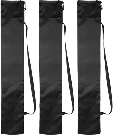 PATIKIL 100 x 23 cm stativväska, 3-pack kamerastativ bärväskor Oxfordtyg vadderad väska för kamerakuggel mikrofon ljusstativ ark musik fotografitillbehör, svart