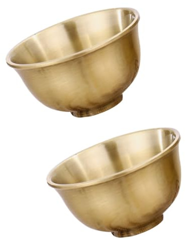 SHOWERORO 2 piezas Copas de Licor de Bronce Vintage Taza Pequeña Estilo Retro para Fiestas y Reuniones Diseño Elegante y Portátil para Té y Licor Casa o