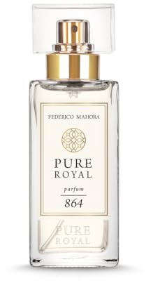 Pure Royal 864 Perfume Femenino 50 ml – Bergamota, Naranja y Rosa, Pachulí, Jazmín y Lirio del Valle, Vainilla, Fava Tonka y Almizcle – Floral Oriental, Duradero y Sofisticado