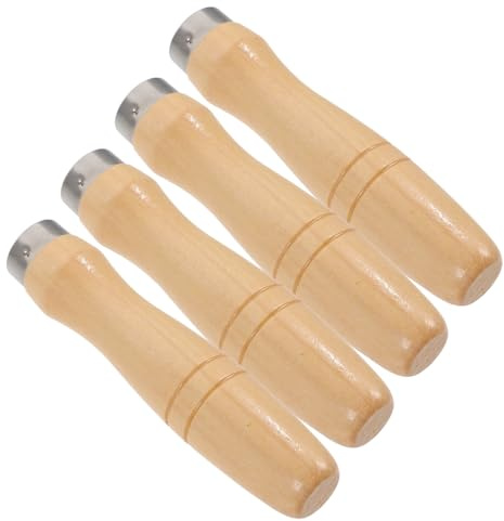 SEWOART Mango de Lima de Madera Ergonómico 4 Piezas, Mango de Corte Portátil para Escofina, Taladro de Mano, Tamaño Grande 12 Pulgadas, Herramienta para Carpintería y Bricolaje