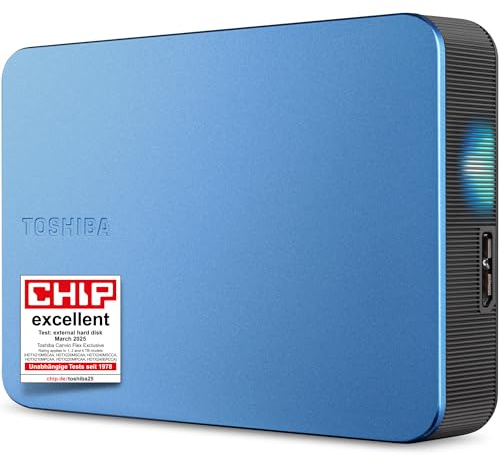 Toshiba Canvio Flex 4 TB Metallic Blau | tragbare externe 2,5''-Festplatte (HDD) für Mac, Windows PC, Smartphone und Tablet, Metallic Blau