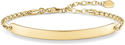 Thomas Sabo Damen-Armband Love Bridge 925 Sterling Silber 750 gelbgold vergoldet Länge von 15 bis 18 cm Brücke 5.4 cm LBA0047-413-12-L18v