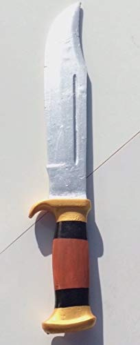 The Rubber Plantation TM 619219296137 PU Rubber Foam Large 15 Knife Fancy dress Movie Quality Crocodile Hunter Halloween Prop Decoration Accessory Hunting (Plain Large Knife), One Size