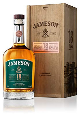 Jameson 18 Year Old Triple Distilled Irish Whisky with Wooden Giftbox, 70cl