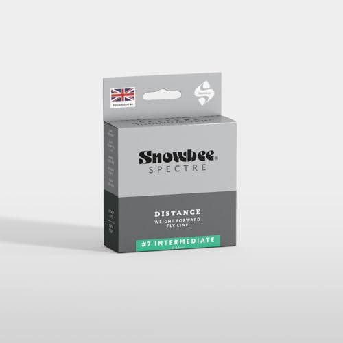 Snowbee XS-Plus Spectre Distance Intermediate Fly Line – Light Blue/Clear - 120ft WF Design | Long-Distance Weight Forward Fly Line for Stillwater & Subsurface Trout Fishing, WF5 to WF8 (WF7)