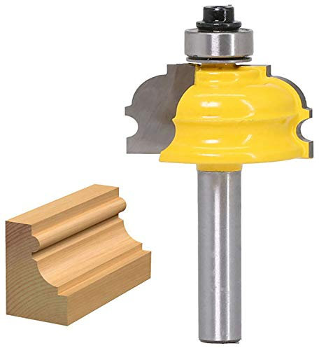 WSOOX Klassische Ogee Einfassung und Formen Router Bit mit 8mm Schaft, DIY Home Holzbearbeitung Fräswerkzeuge Architekturformfräser
