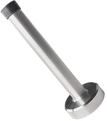 Door Stopper, Door Stop Wall Protector, Solid Long Commercial Doorstops Door Holder with Rubber Buffer Tip, 5 Inch Stainless Steel Door Stopper for Home and Office
