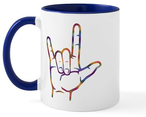 CafePress Tiedye I Love You Mug 11 oz (325 ml) Ceramic Coffee Mug