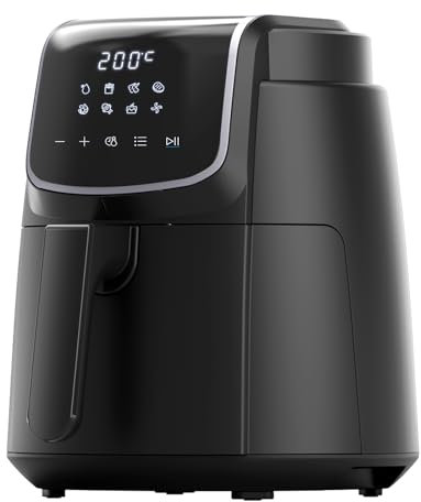Midea Friteuse Sans Huile 4L,Airfryer 1500W,8 Préprogrammes et Minuterie de 60 min, 35-200℃,Cuisson, Rôtir, Griller, Décongeler, Friteuse Air Chaud de la 81 Recettes, va au Lave-vaisselle,MF-CN40C2