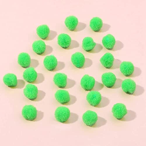 1000 Stück Bunte Mini Pompons zum Basteln 10mm Flauschige Pom Poms Plüschbälle Bälle Kleine Bommeln Filzkugeln für Geburtstag Hochzeit Handwerk Weihnachten DIY Nähen Dekorationen,Grün A