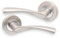 Infinity Decor Par de manijas de puerta trenzadas de doble tono en roseta redonda, juego de manijas interiores, ideal para uso residencial y de oficina