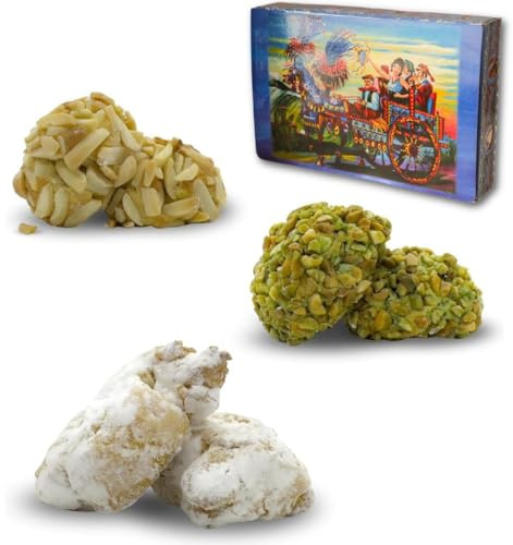 BRICIOLIAMO... [ 500gr. ] - Paste di Mandorla Artigianali Fresche - MANDORLA 40% - 6 GUSTI DISPONIBILI/BOX MISTO - Dolci Tipici Siciliani, Prodotte in Sicilia. (BOX MISTO, BOX | 500 gr)
