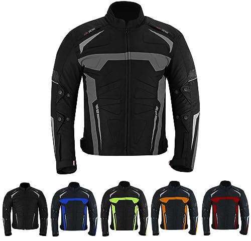 Inflori Motorcycle Jacket for Men CE Approved Protectors Waterproof Cordura Motorbike Jacket with Thermal Liner & Armour EN 17092-3
