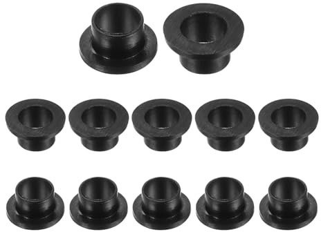 QUARKZMAN 12Pz Cuscinetti Manicotto Flangiati Boccole in Plastica Nero | 5,1mm Foro x 6mm OD x 4,5mm Lunghezza, Boccole Nylon