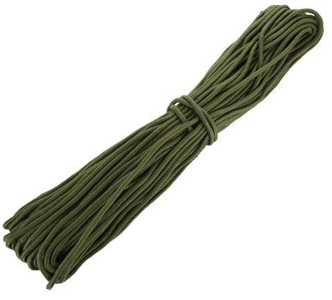 YAYODS 50M Nylon Rope, 6MM Green Nylon Rope, Multi-functional Nylon Hanging String Cord, Heavy Duty String Strong Traction Tying Rope for Camping Outdoor Garden