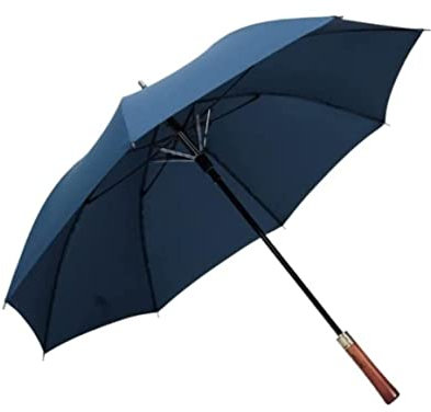 OUYUE Regenschirm Großer Retro-Golfschirm mit Holzgriff, Winddicht, automatisch öffnend, Stockschirm für Männer und Frauen Faltschirm(C)