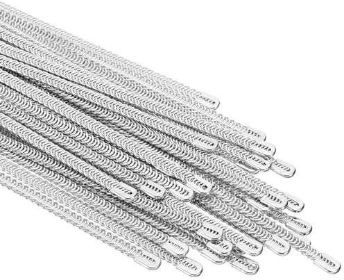 PATIKIL 9.1 Pollici Stecche Acciaio a Spirale, 36pz Stecche Acciaio a Spirale 4mm Larghezza per Cucire Corsetti, Biancheria Intima, Costumi Sposa, Argento