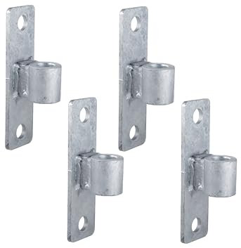 Dailydanny Gate Hinge Wall Mount Gate Hinge for 5/8'' Pin Chain Link Fence Post Hinge (4 Pcs)