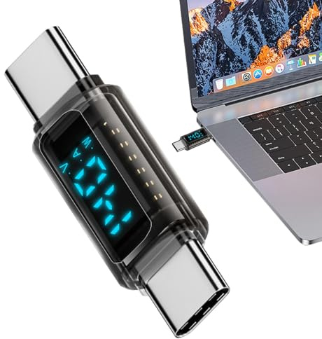 Adaptador USB C macho a macho, conector USB C a USB C - Adaptador de extensión tipo C de 140 W | Convertidor de cable de carga rápida, paso de vídeo de 8K a 60 Hz, velocidad de 40 Gbps para teléfono i