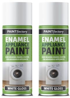 PNJB White Gloss Enamel Paint Spray, Metal, Wood & Plastic Paint, Spray For Interior & Exterior, Protection And Improving, Fast-Drying,400ML, (2PCS)