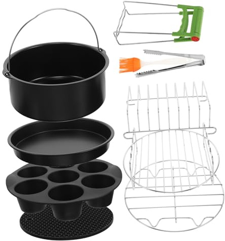 Air Fryer Rack Kit 9pcs Stainless Steel, Non-stick Xmas